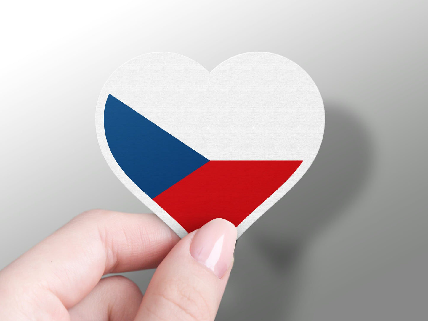 Wholesale Heart Czech Republic Flag Sticker