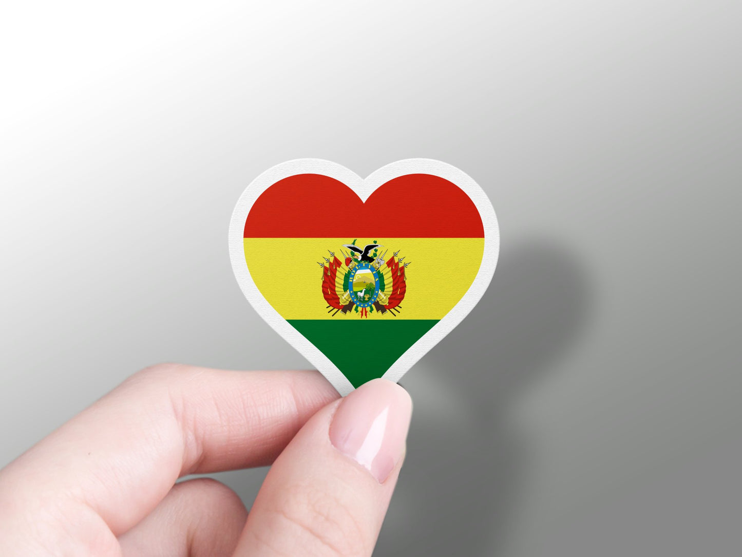 Wholesale Heart Bolivia Flag Sticker