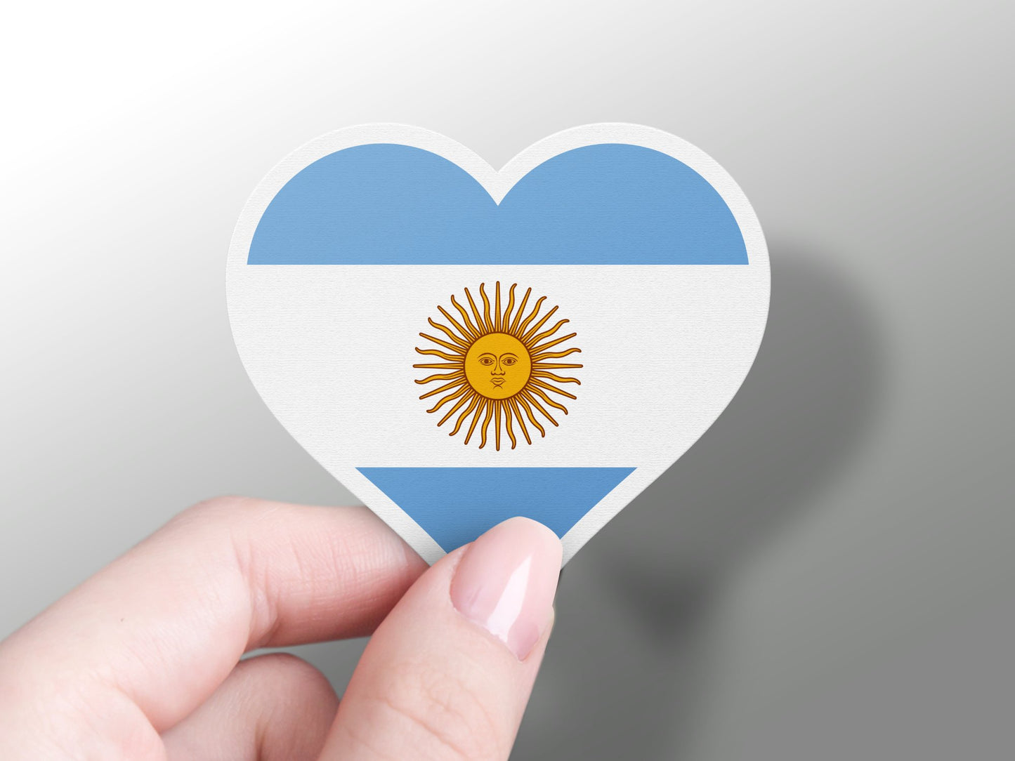 Wholesale Heart Argentina Flag Sticker