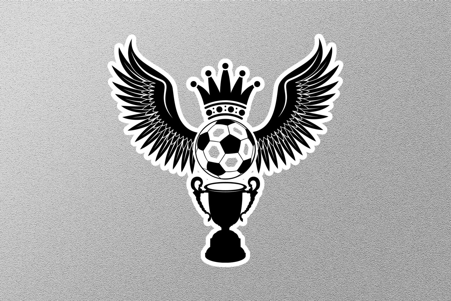 Wholesale Winged Football With Trophy Sticker