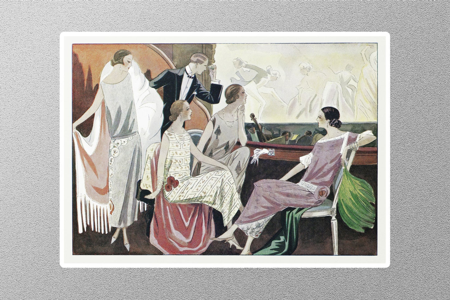 Wholesale View Of The Stage And Orchestra Pit Edward Henry Molyneux Sticker