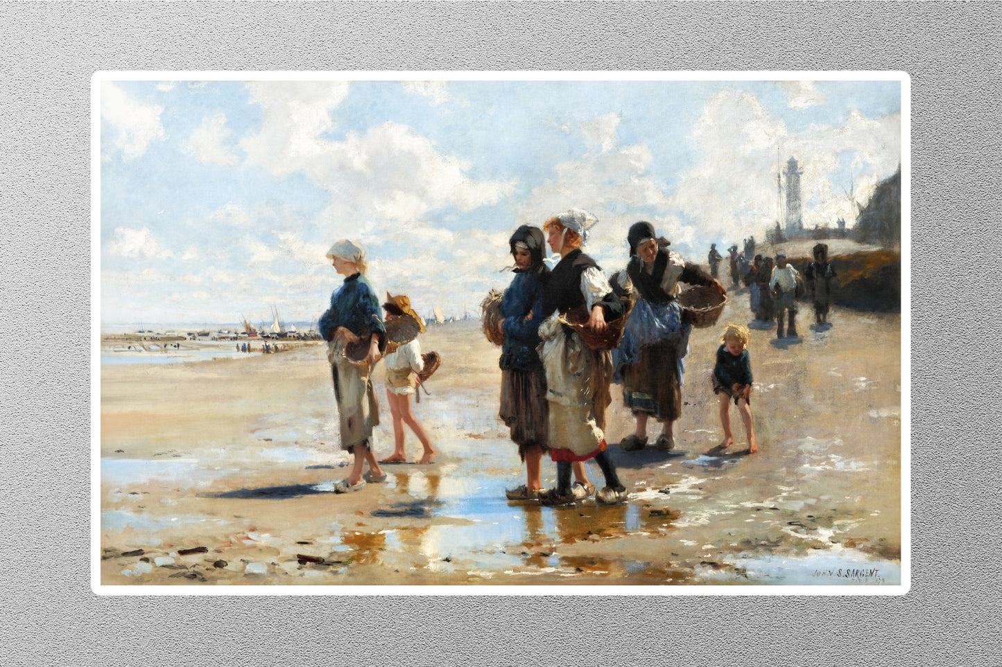 Wholesale Setting Out to Fish John Singer Sargent Sticker