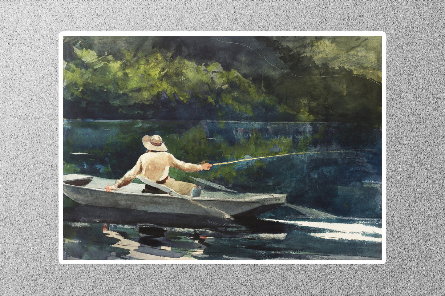 Wholesale Watercolor Lake Art Sticker