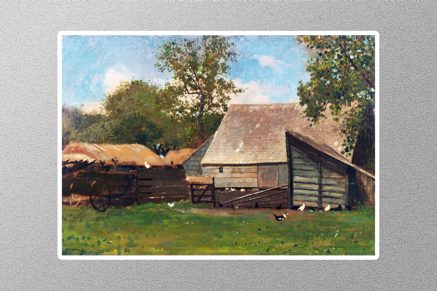Farmyard with Ducks & Chickens Sticker