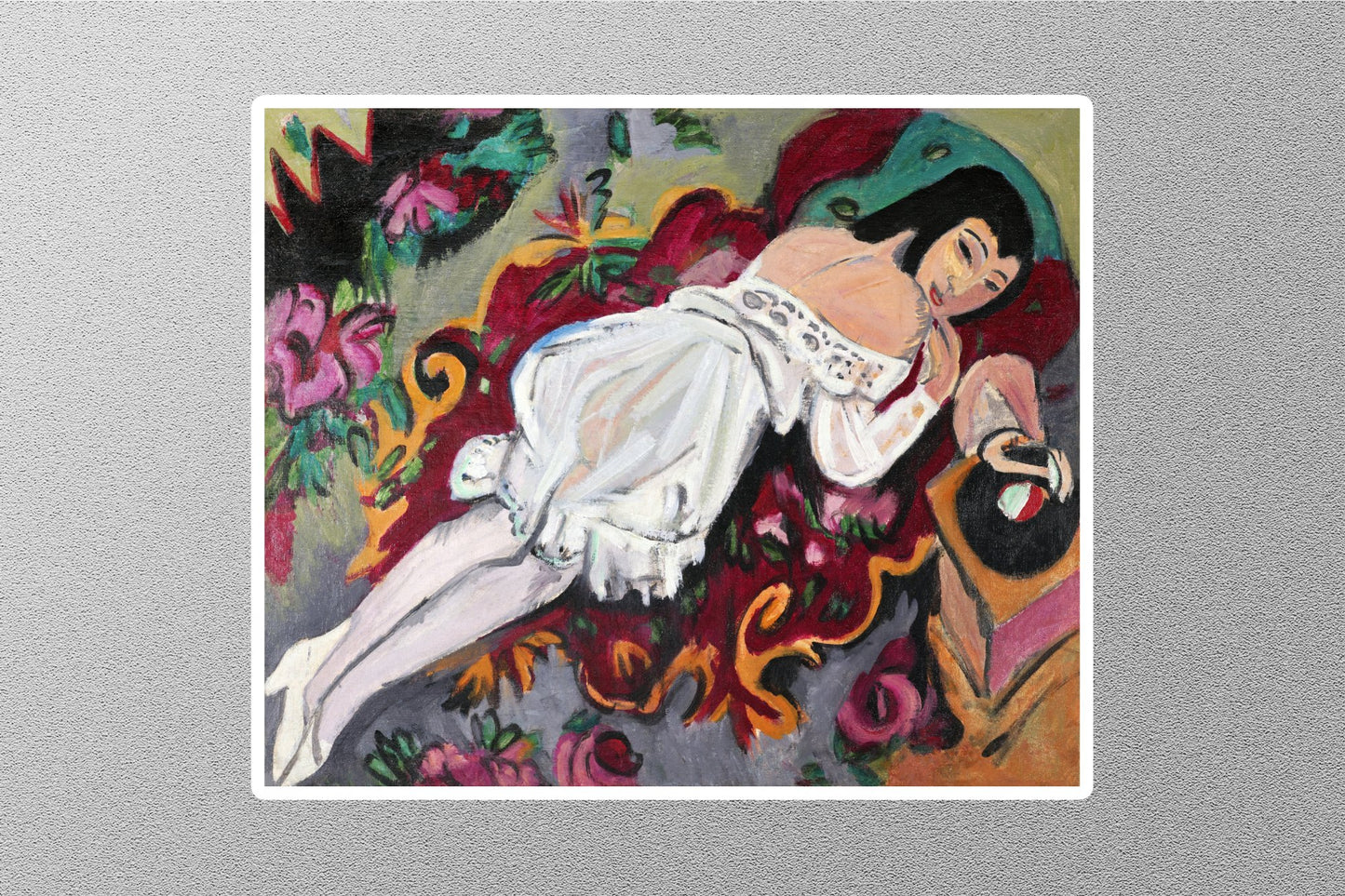 Wholesale Girl in White Chemise Sticker