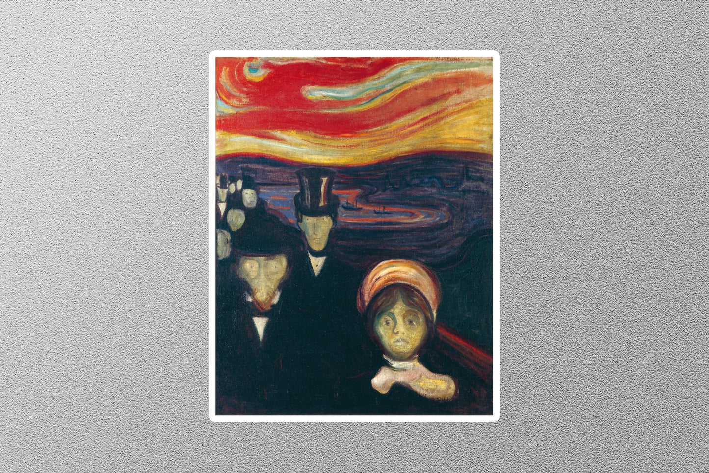 Wholesale Edvard Munch Anxiety Art Sticker