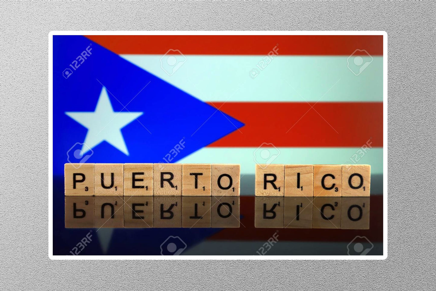 Wholesale Puerto Rico Flag Travel Sticker