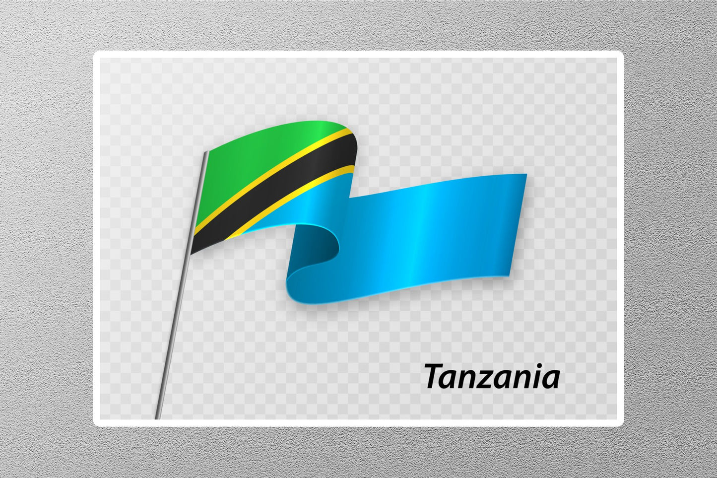 Wholesale Tanzania Flag 3 Travel Sticker