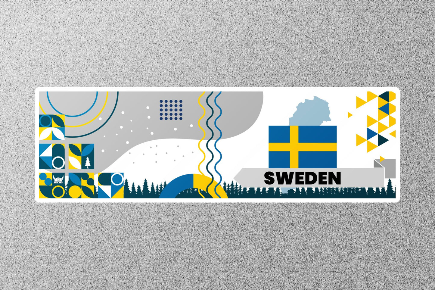 Wholesale Sweden Flag 3 Travel Sticker