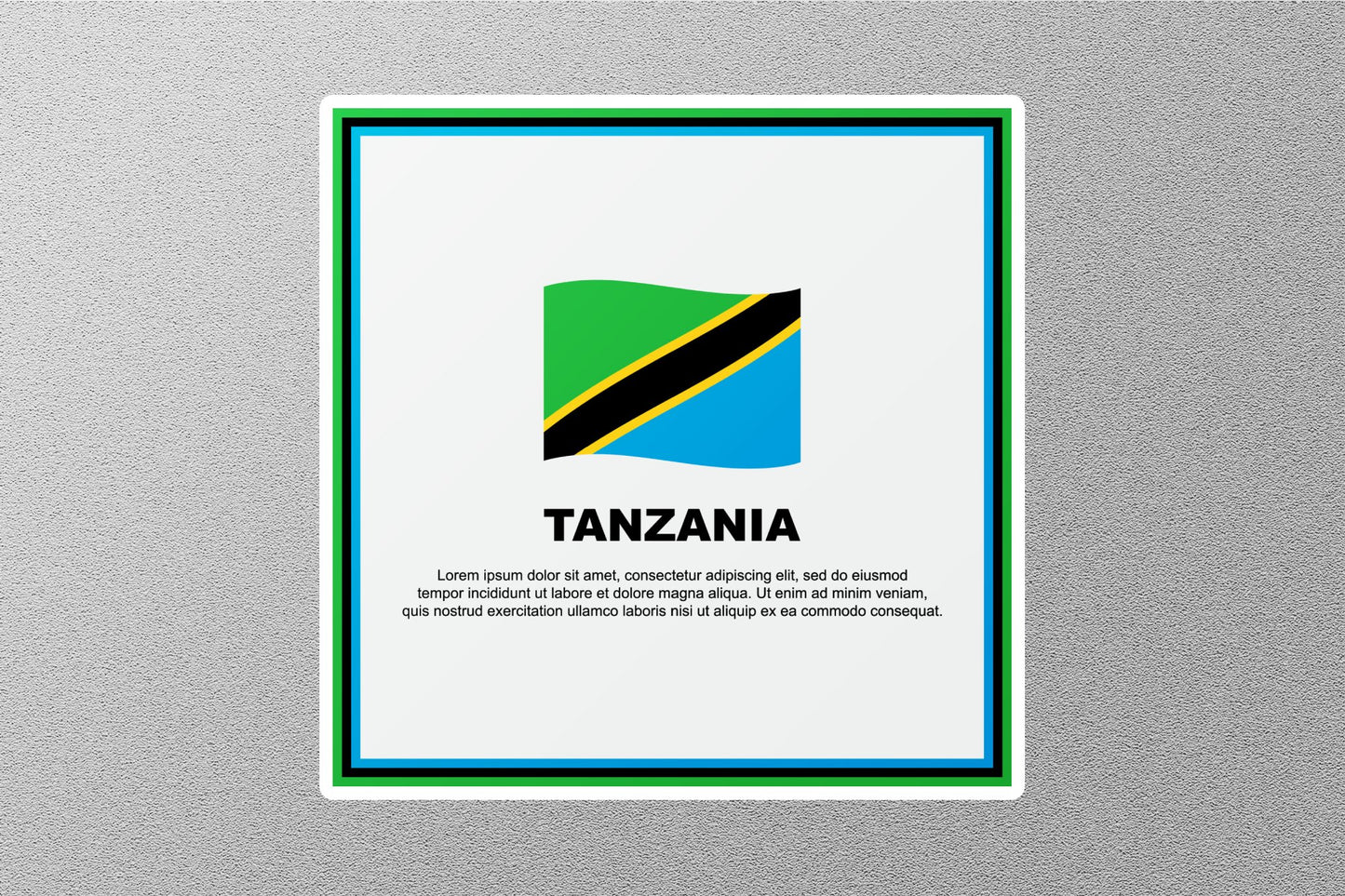 Wholesale Tanzania Flag 4 Travel Sticker