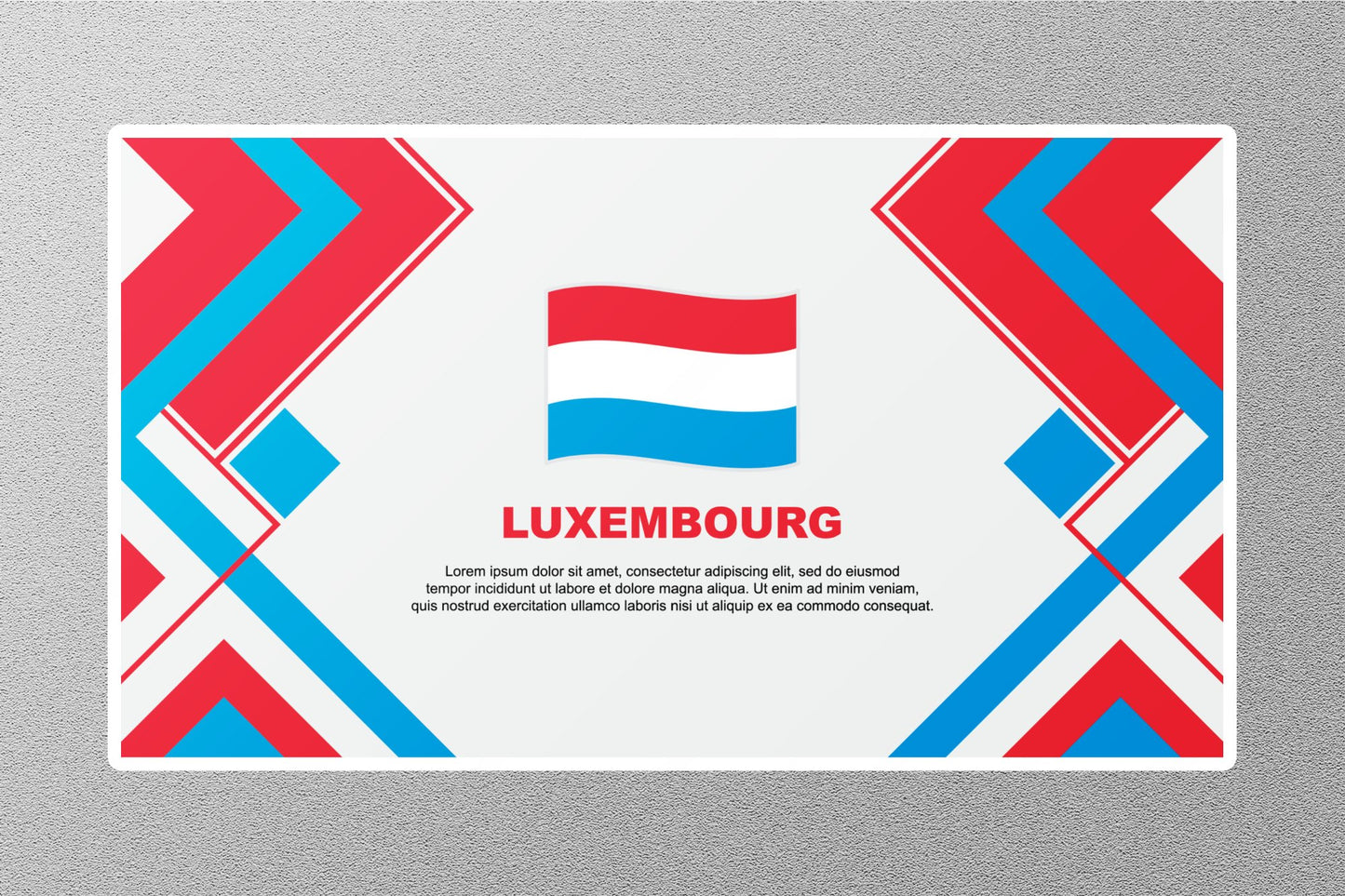 Wholesale Luxembourg Flag Travel Sticker