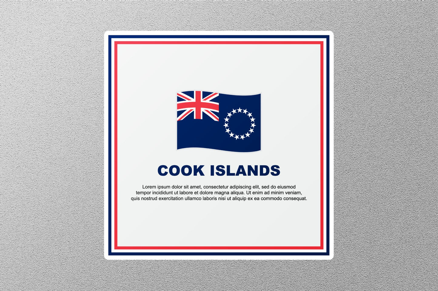 Wholesale Cook Island Flag 2 Travel Sticker