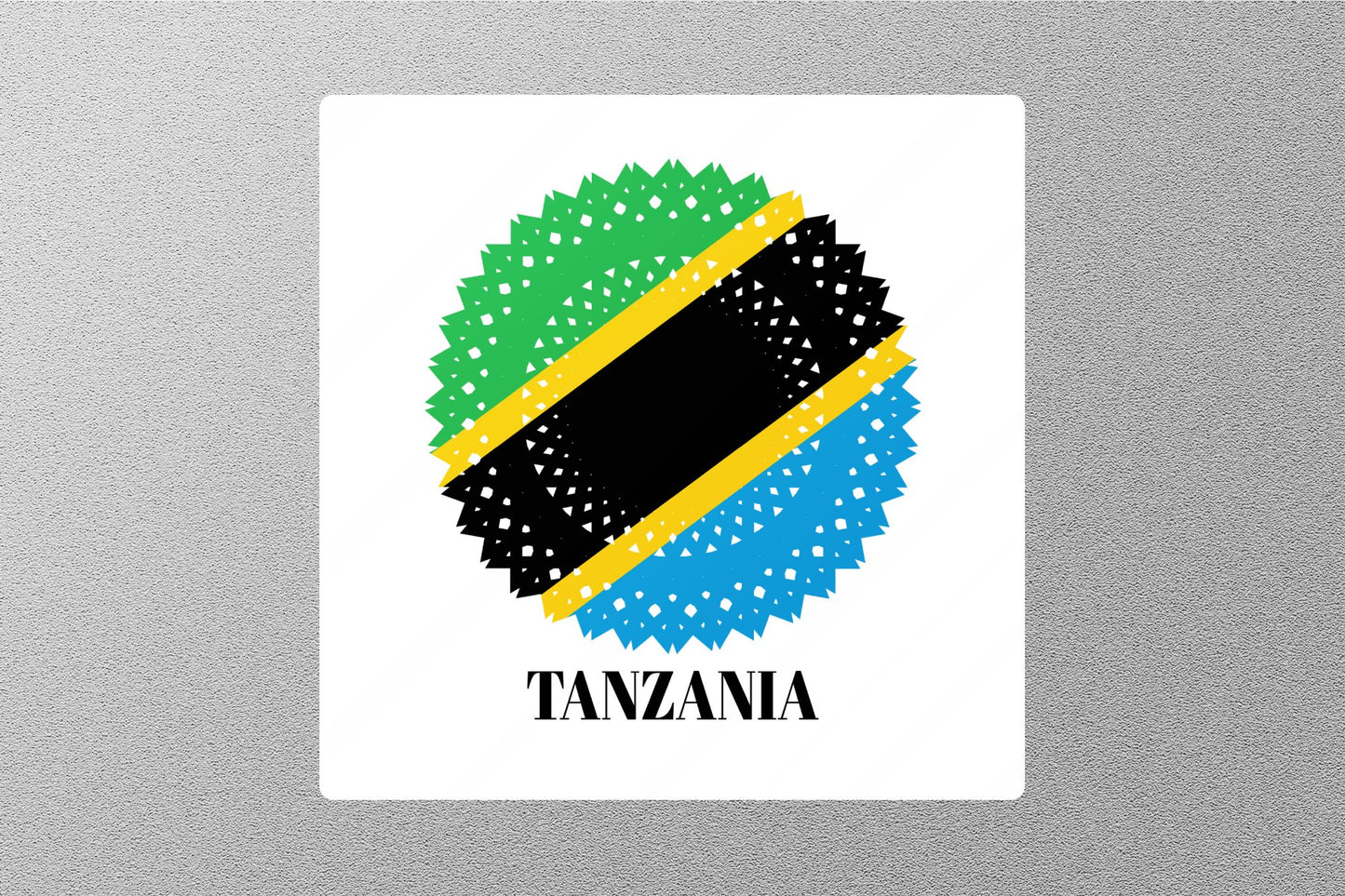 Wholesale Tanzania Flag Badge Travel Sticker