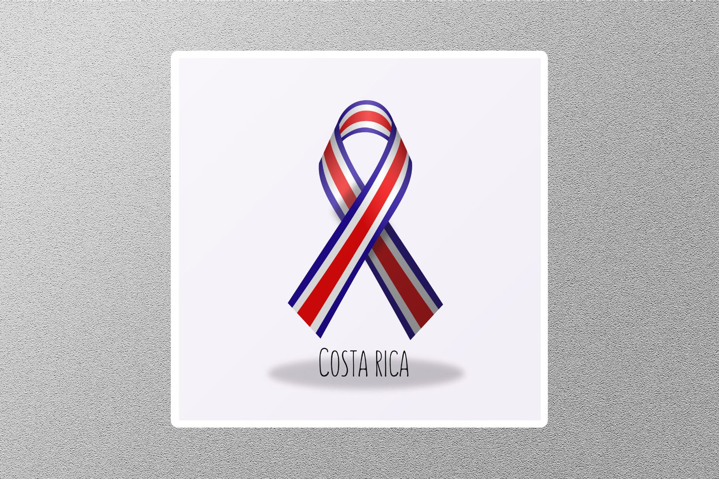 Wholesale Costa Rica Flag Ribbon Travel Sticker