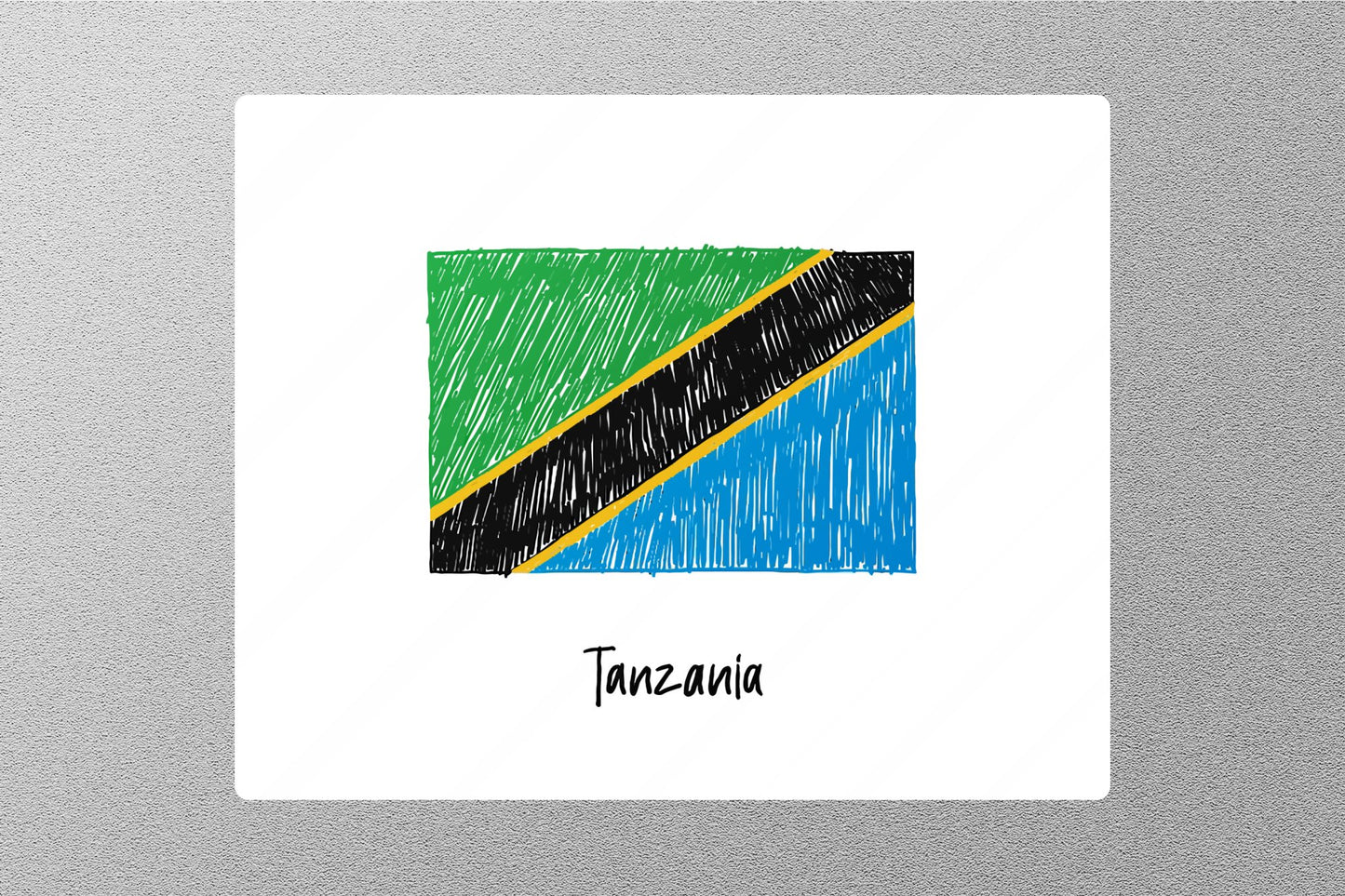 Wholesale Tanzania Flag Travel Sticker