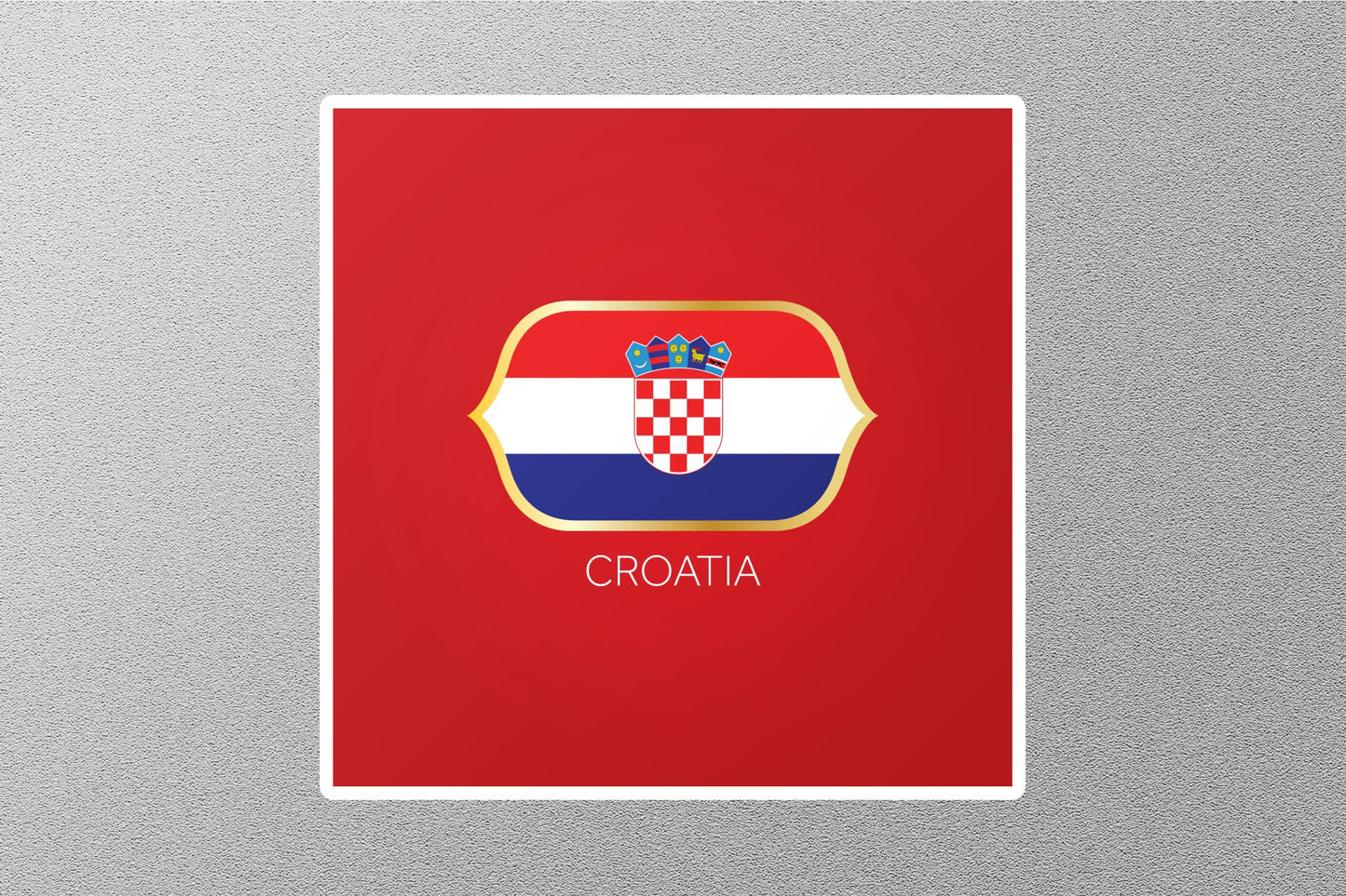 Wholesale Croatia Flag Badge Travel Sticker