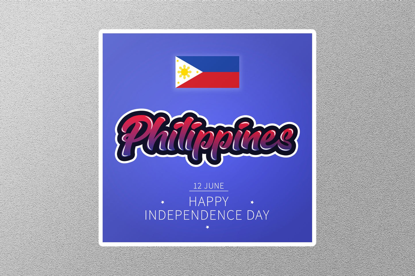 Wholesale 12 June Independence Day Philippines Travel Sticker