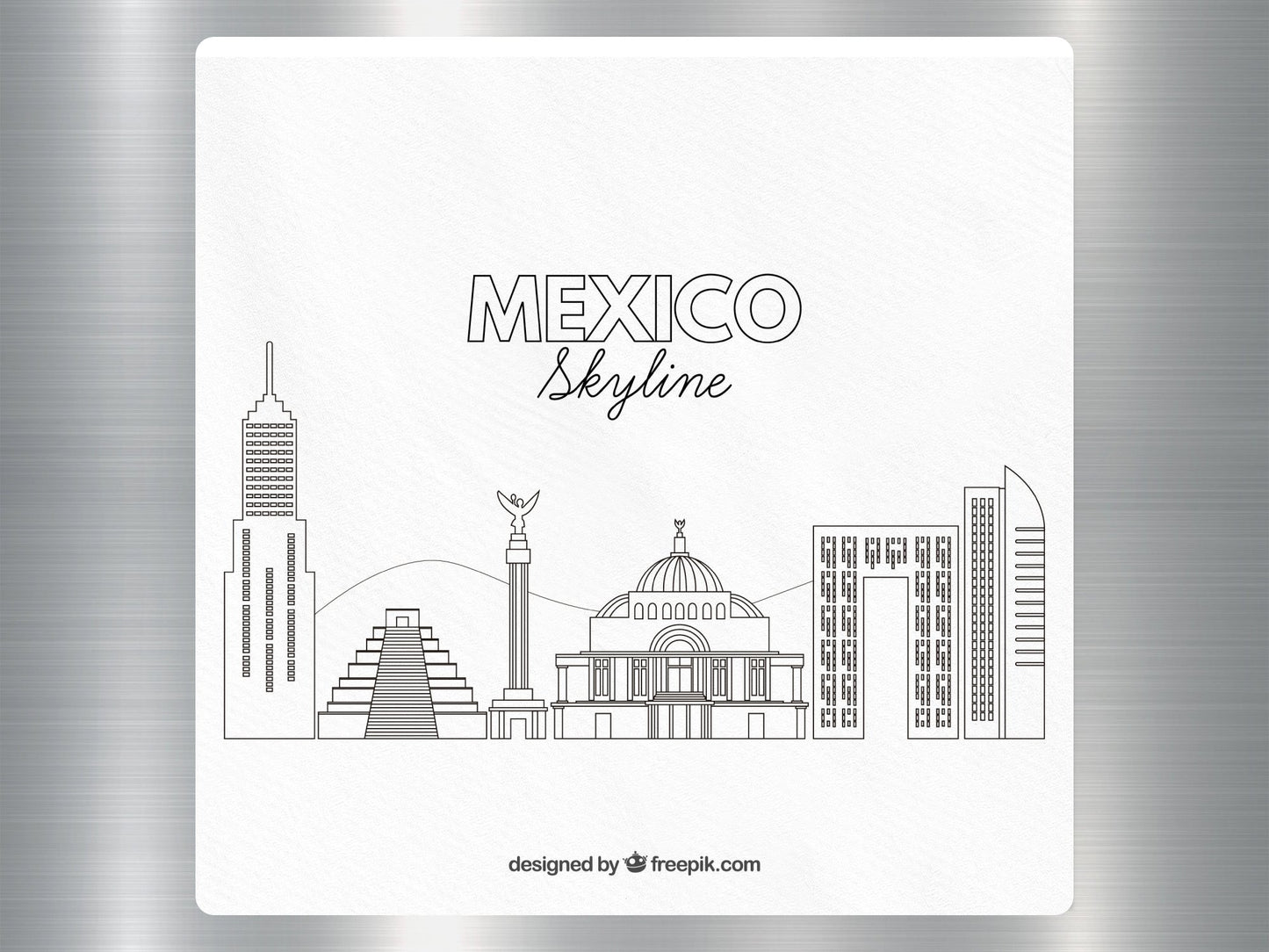 Wholesale Mexico Skyline Travel Sticker