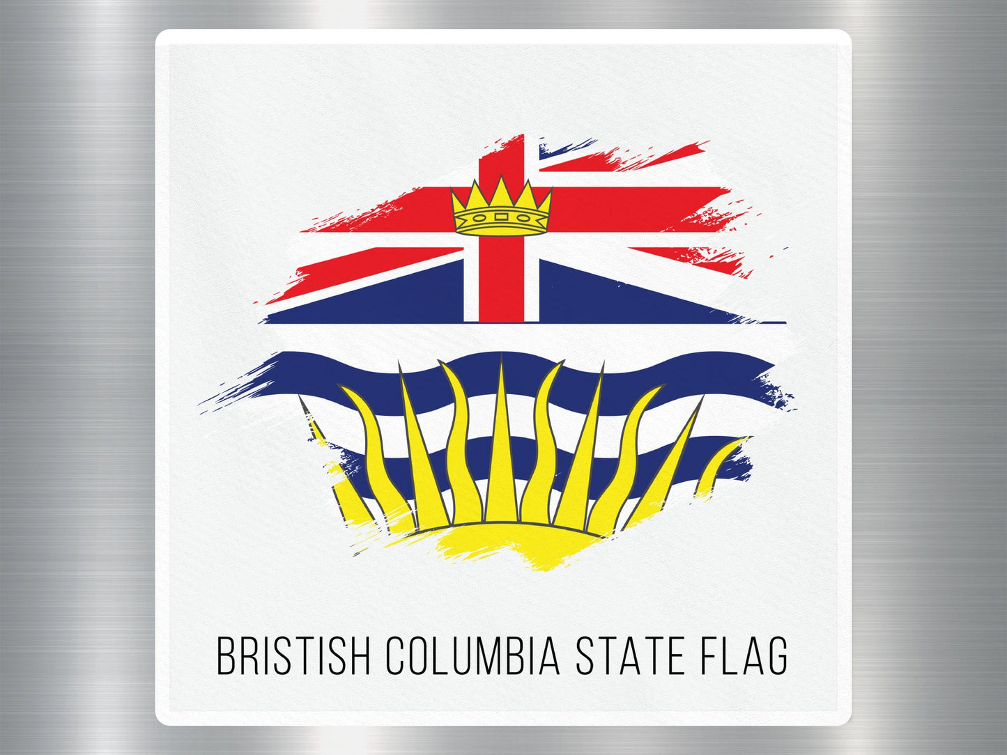 Wholesale Bristish Columbia State Flag Travel Sticker