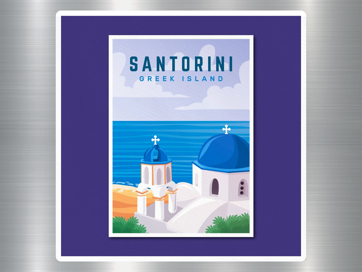 Santorini Greek Island Travel Sticker