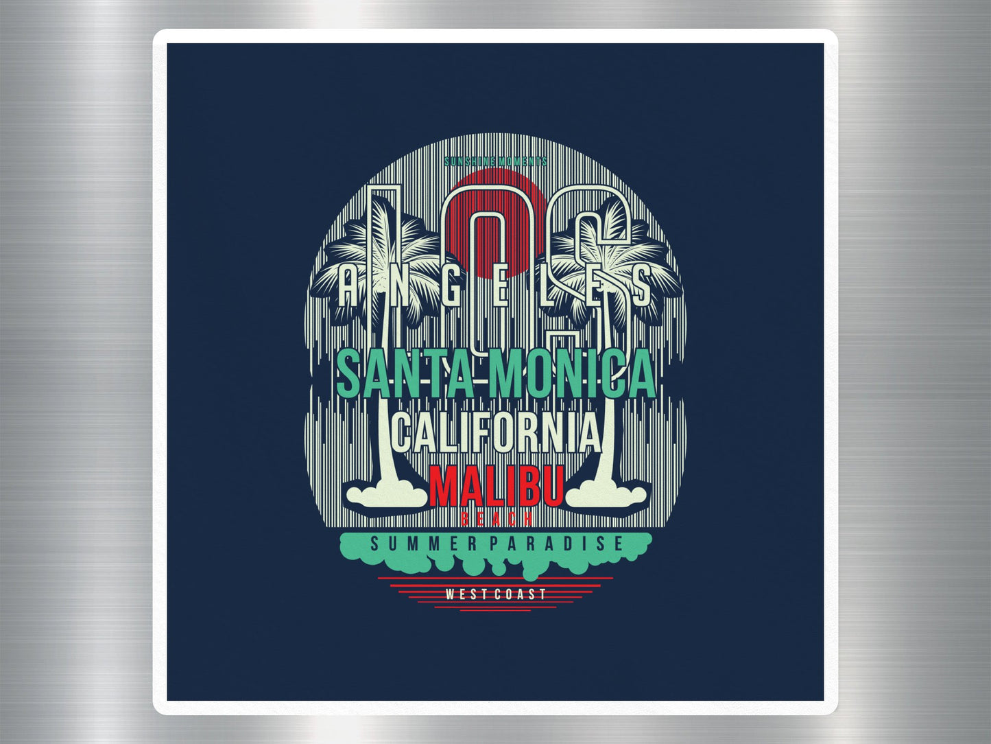 Wholesale Santa Monica California Malibu Beach Travel Sticker