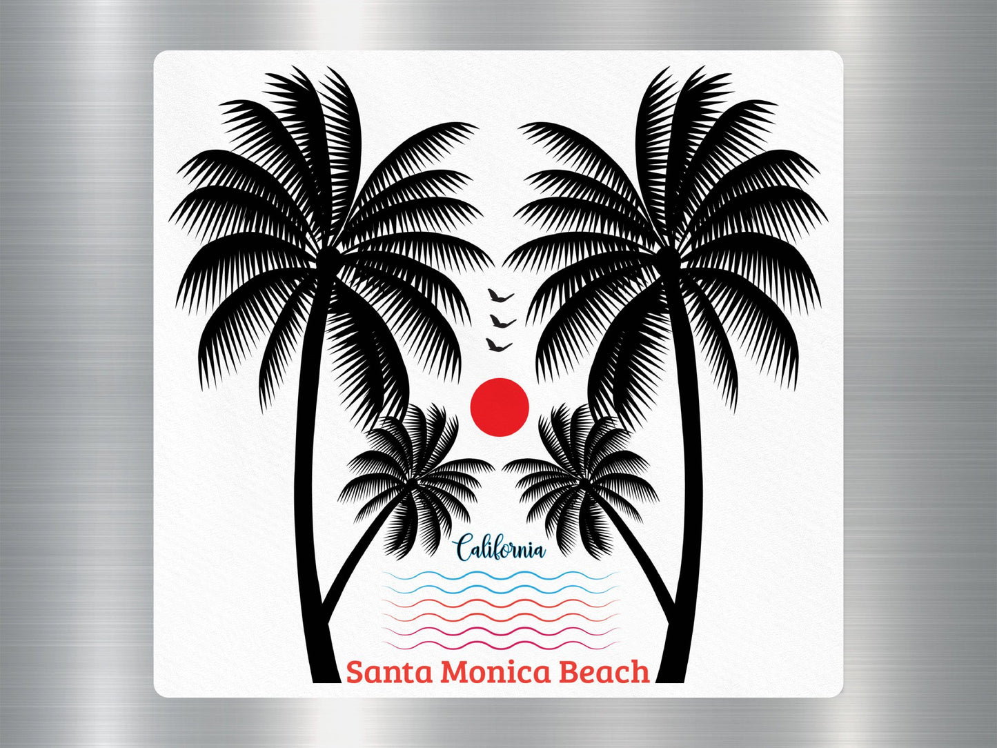 Wholesale California Santa Monica Beach Travel Sticker