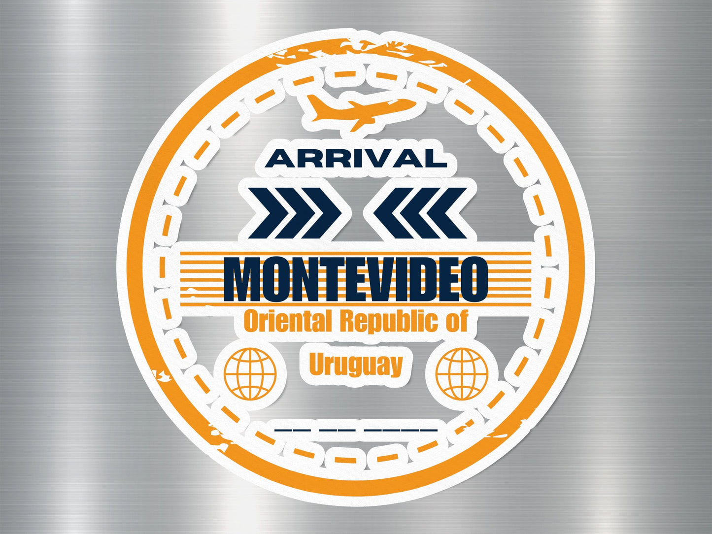 Wholesale Montevideo Arrival Travel Stamp Sticker