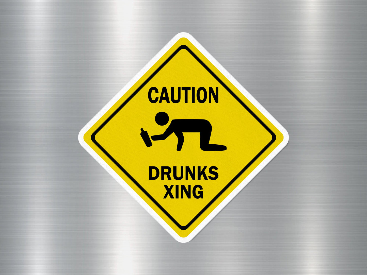 Wholesale Caution Drunks Xing Funny Sign Sticker