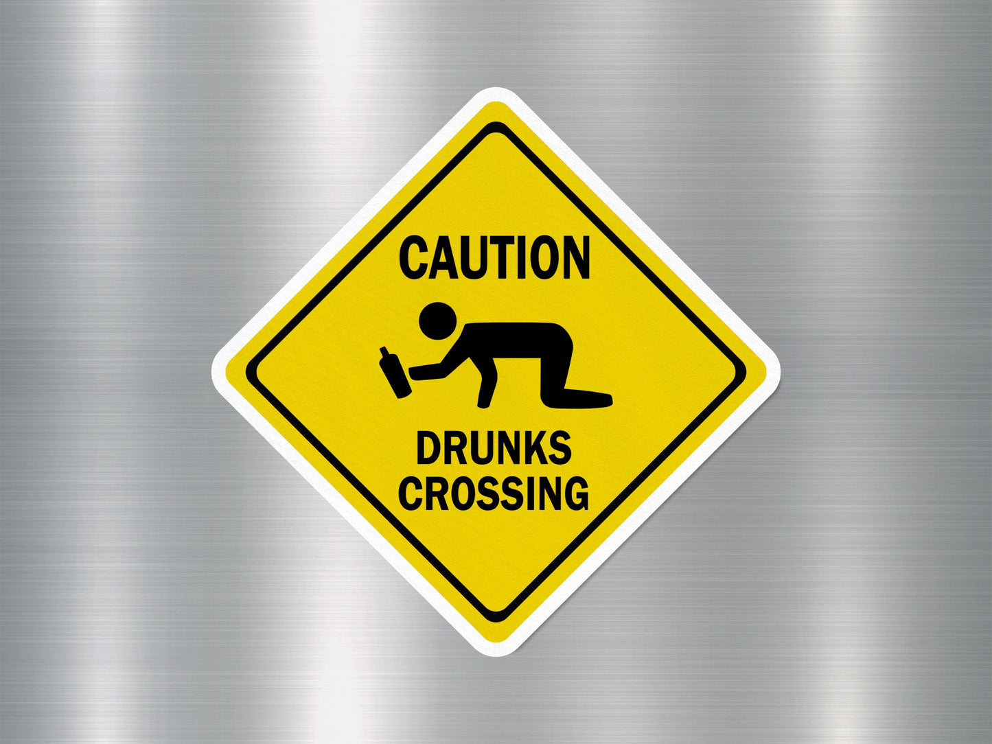 Wholesale Caution Drunks Crossing Funny Sign Sticker