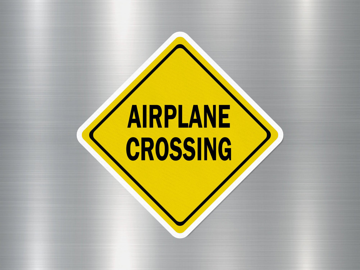 Wholesale Air Plane Crossing Funny Sign Sticker