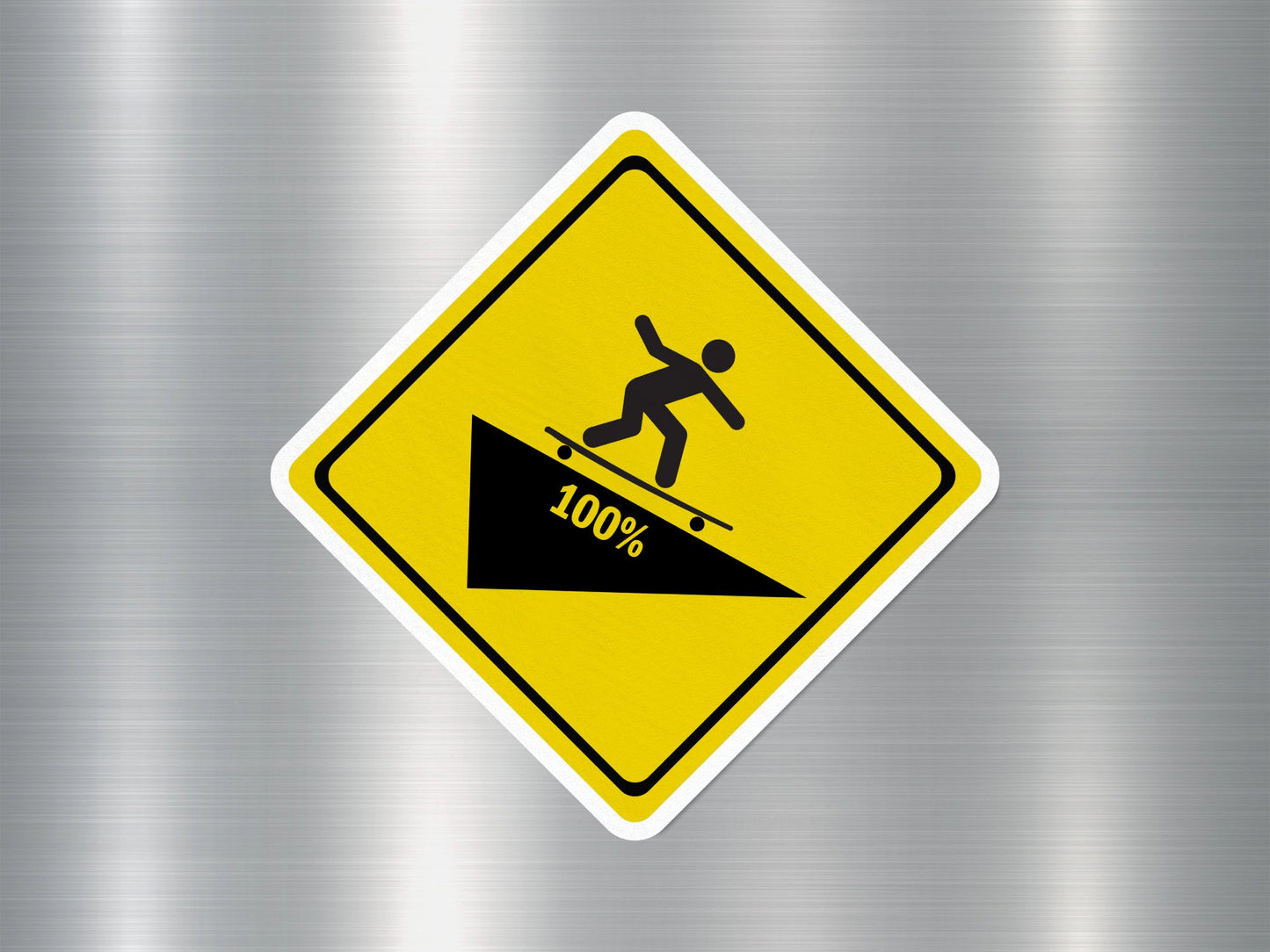 Wholesale Skateboarding Attention Funny Sign Sticker