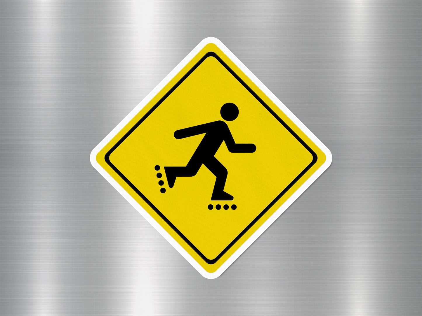 Wholesale Roller Skate Area Funny Sign Sticker