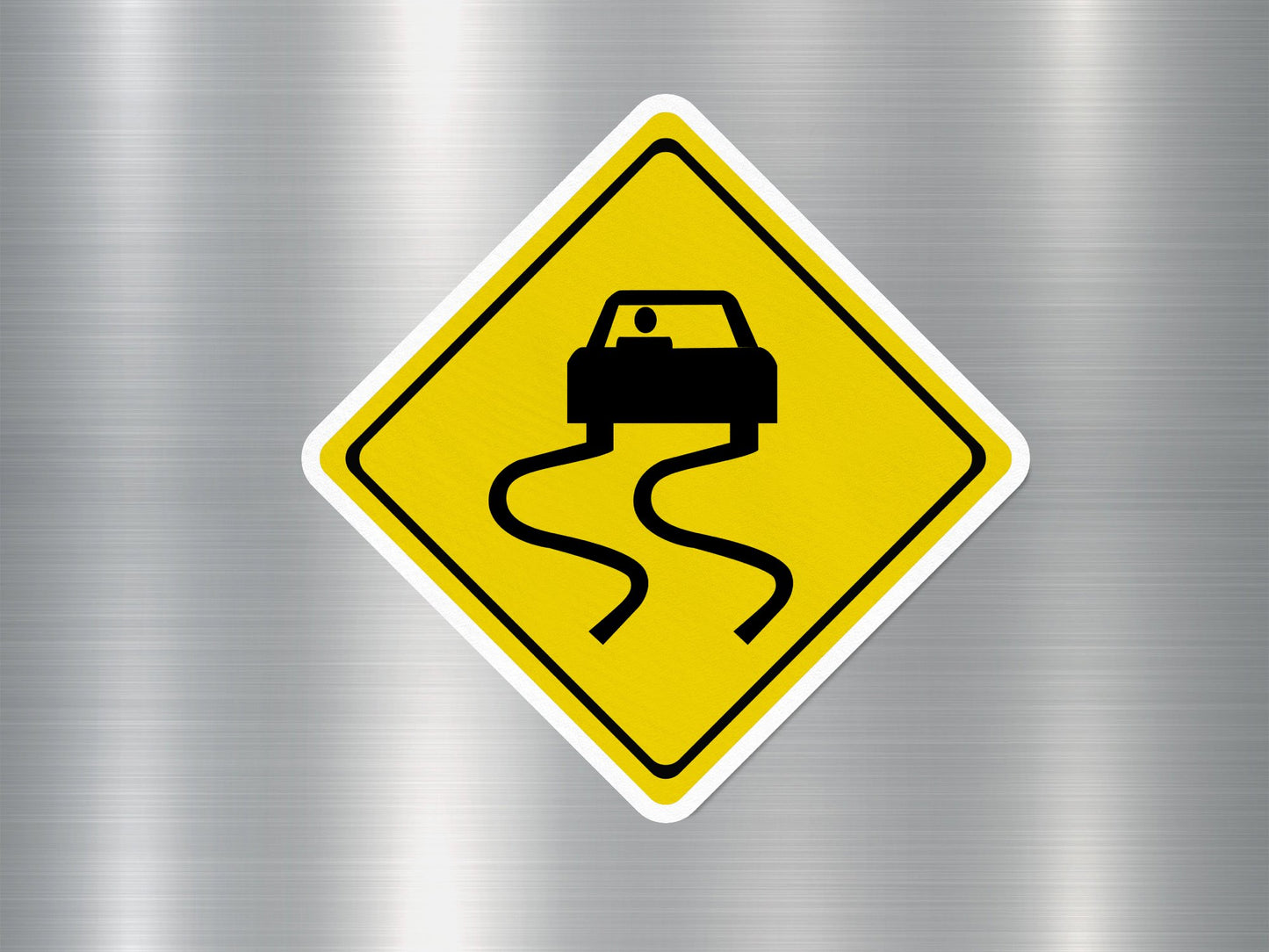 Wholesale Slippery Road Funny Sign Sticker