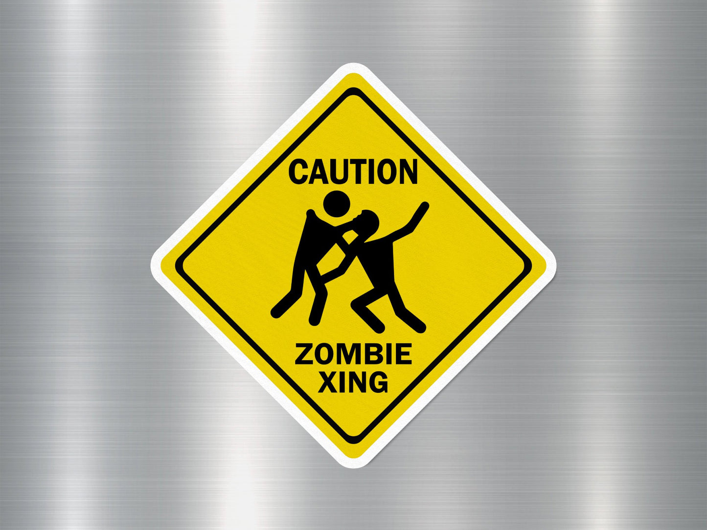 Wholesale Caution Zombie Xing Funny Sign Sticker