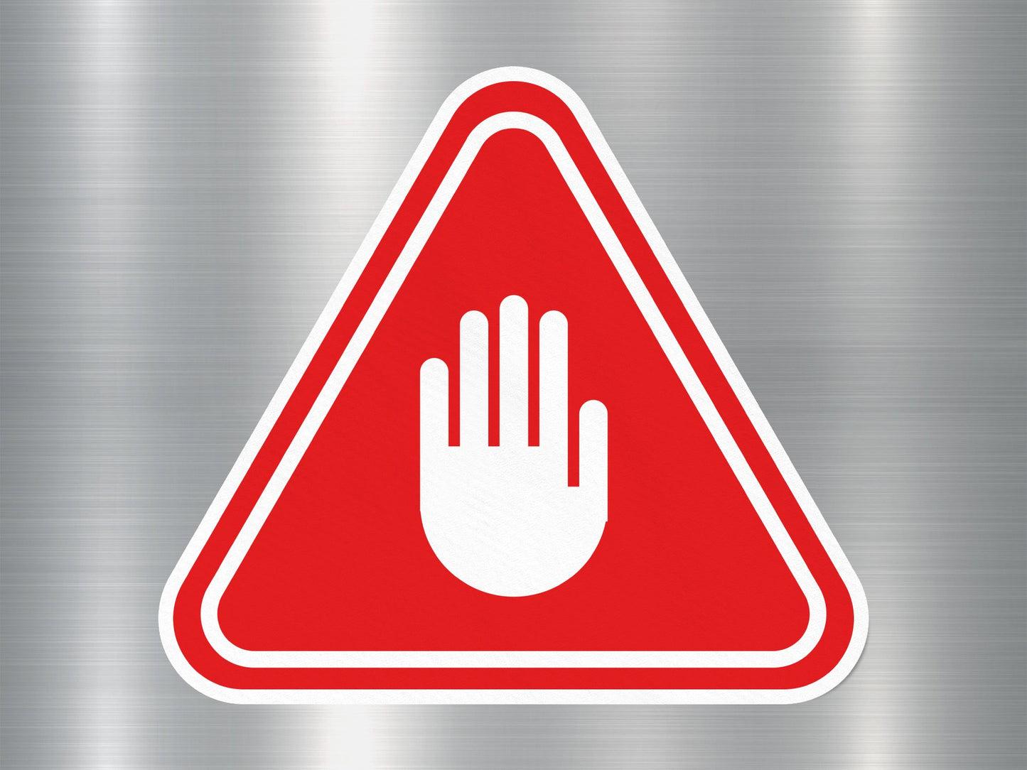 Wholesale Stop Hand 2 Sign Sticker