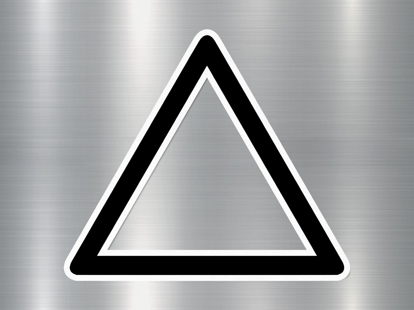 Wholesale Black and White Triangle Sign Sticker