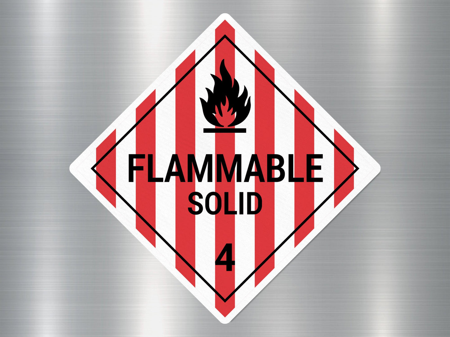 Wholesale Flammable Solid 4 Sign Sticker