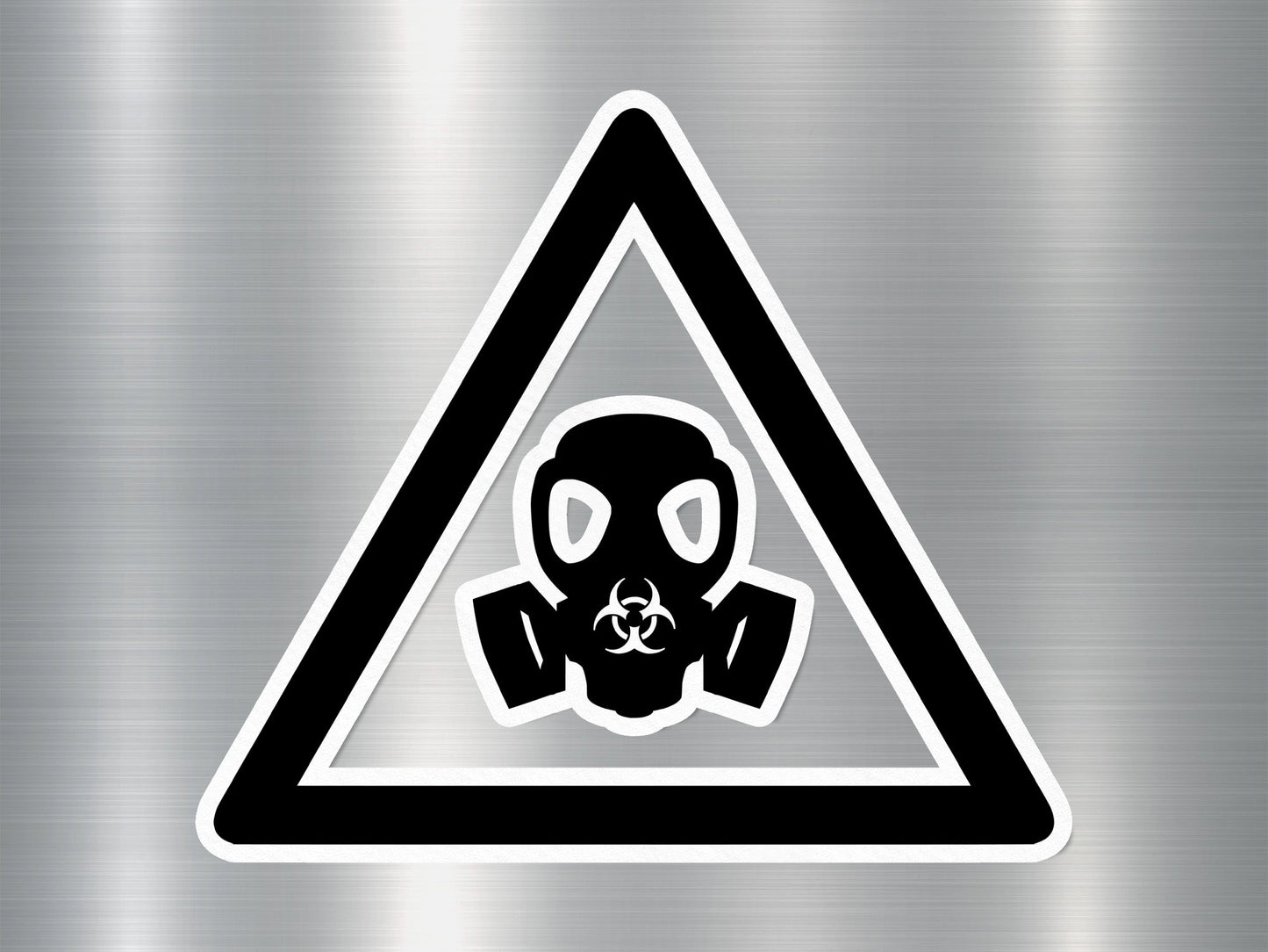 Wholesale Gas Mask Warning Sign Sticker