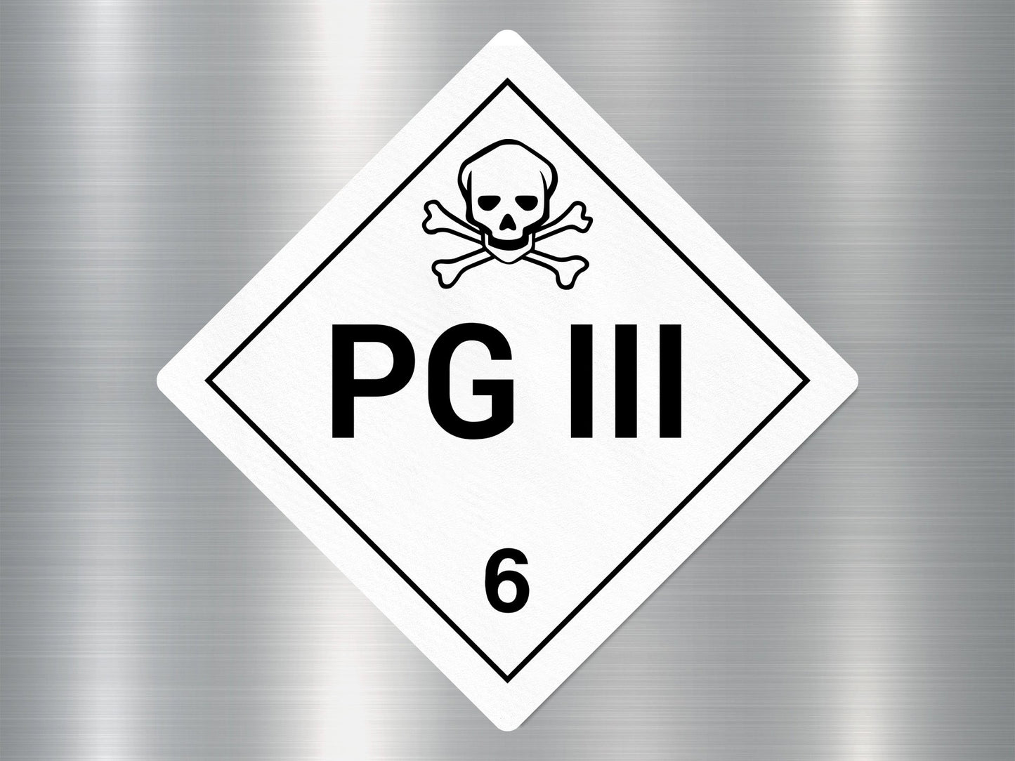 Wholesale Class 6 PG III Sign Sticker