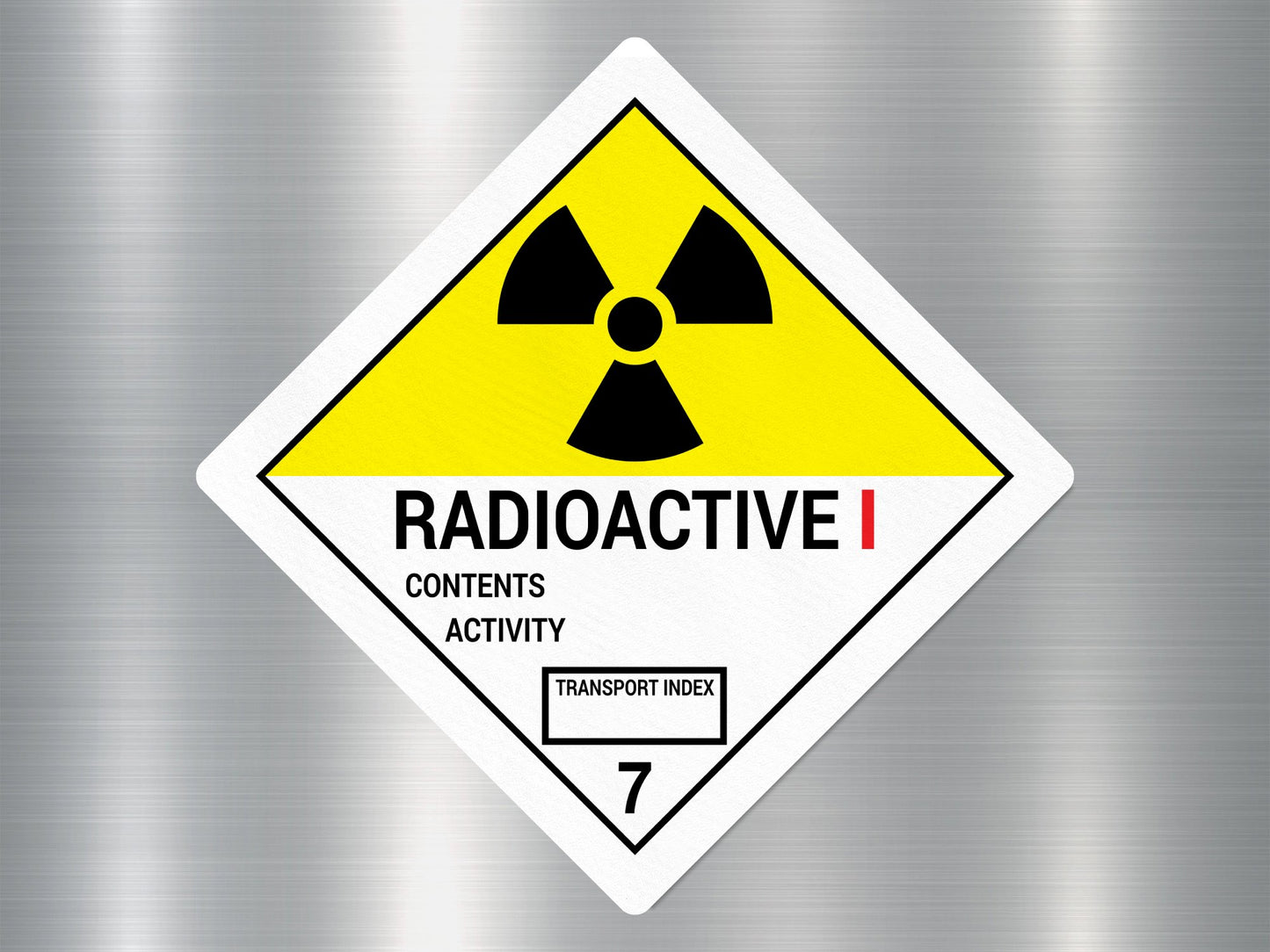 Wholesale 7 Radioactive I Transport index Sign Sticker