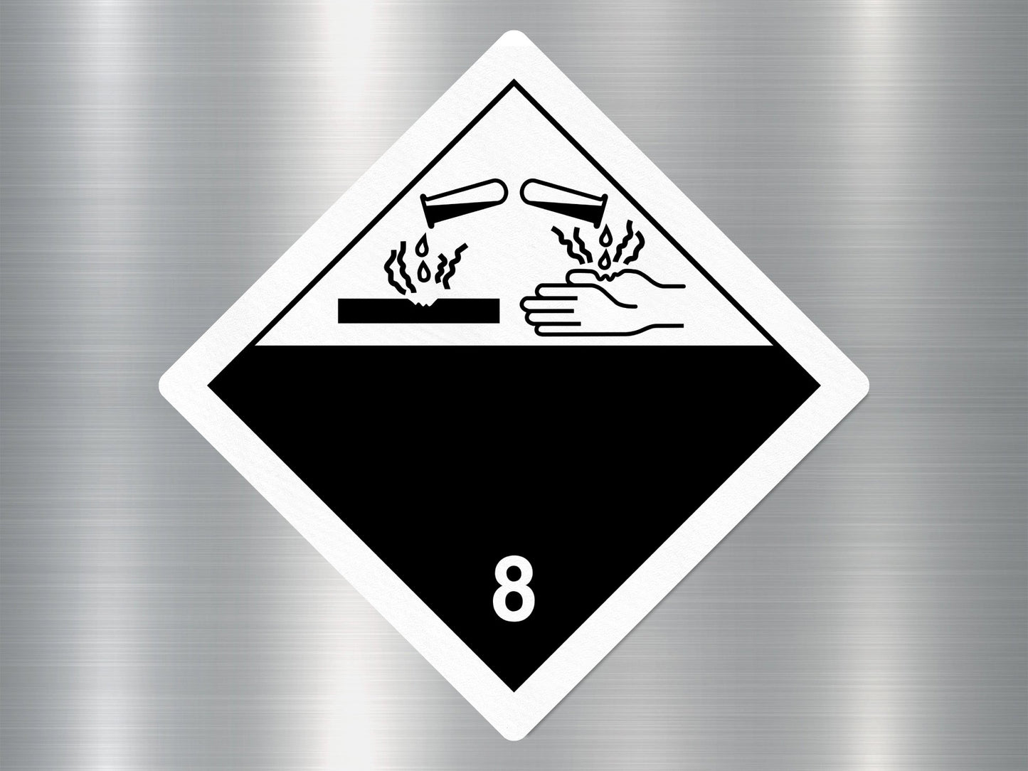 Wholesale Adr Class 8 Corrosive Sign Sticker