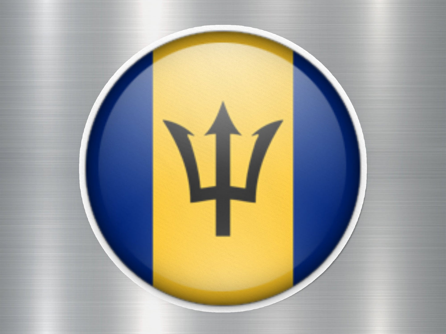 Wholesale Barbados Button Flag Sticker