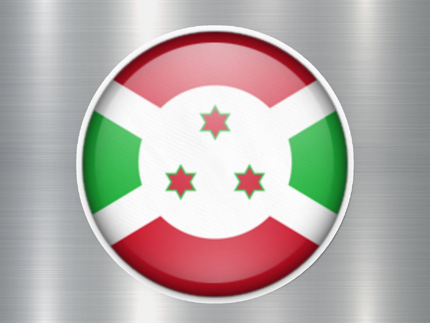 Wholesale Burundi Button Flag Sticker