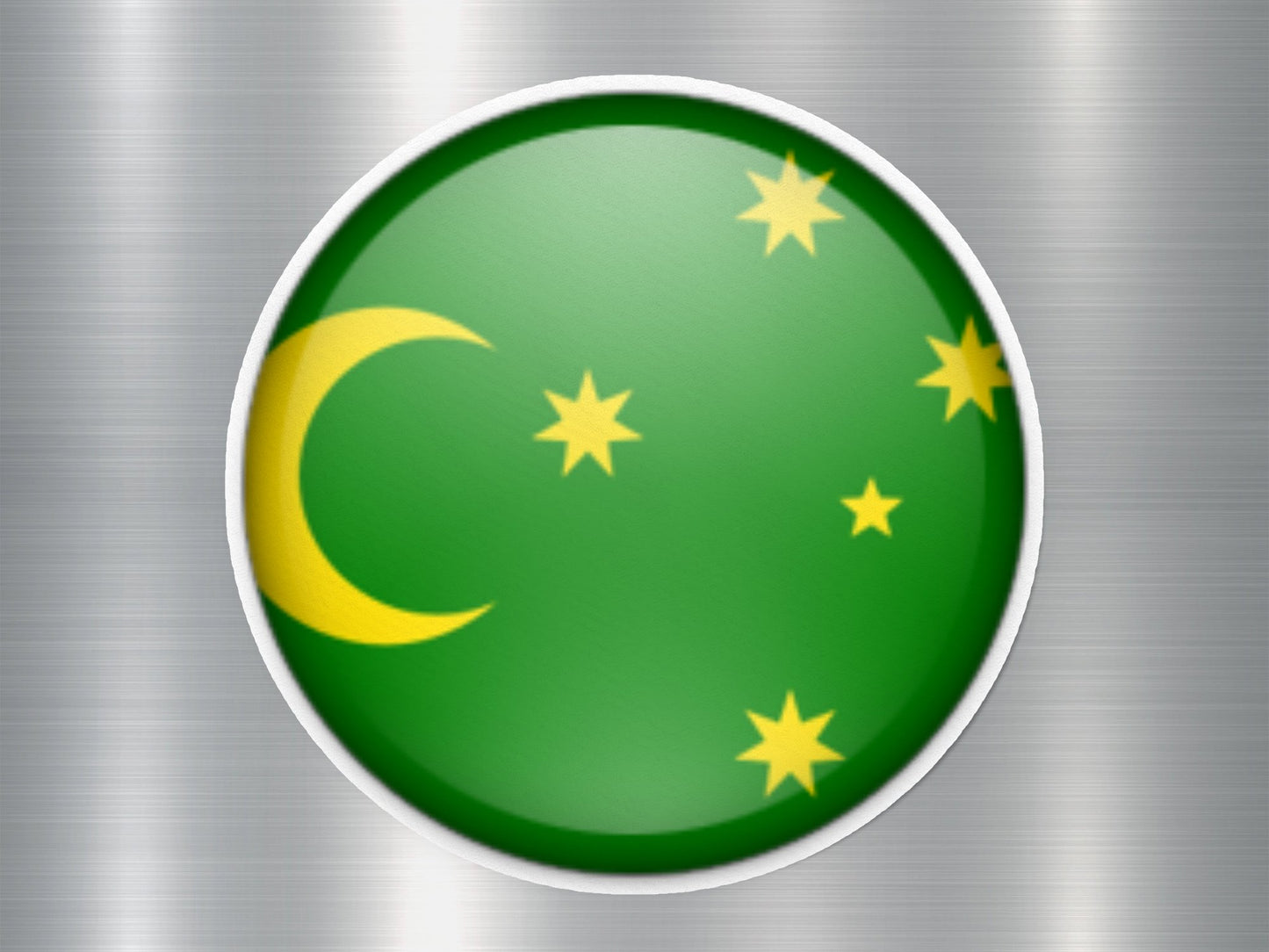 Wholesale Cocoas Button Flag Sticker