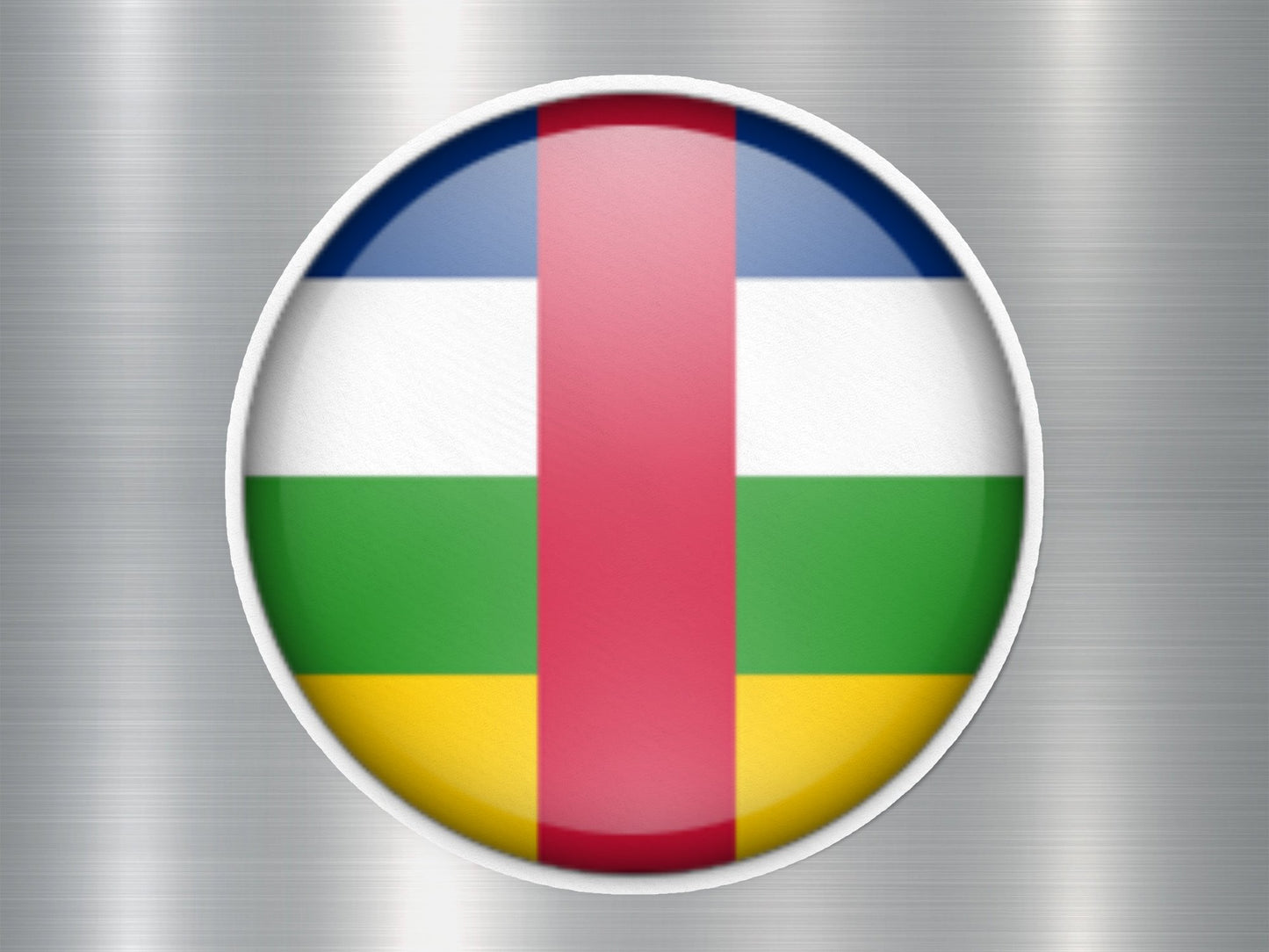 Wholesale Central African Republic Button Flag Sticker