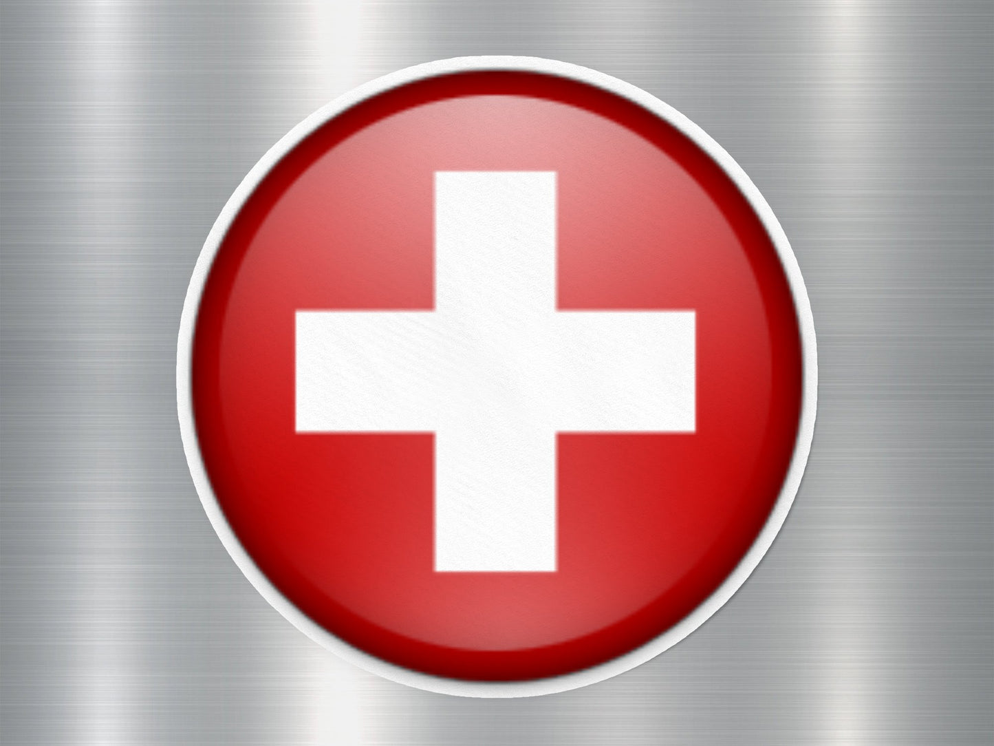 Wholesale Switzerland Button Flag Sticker