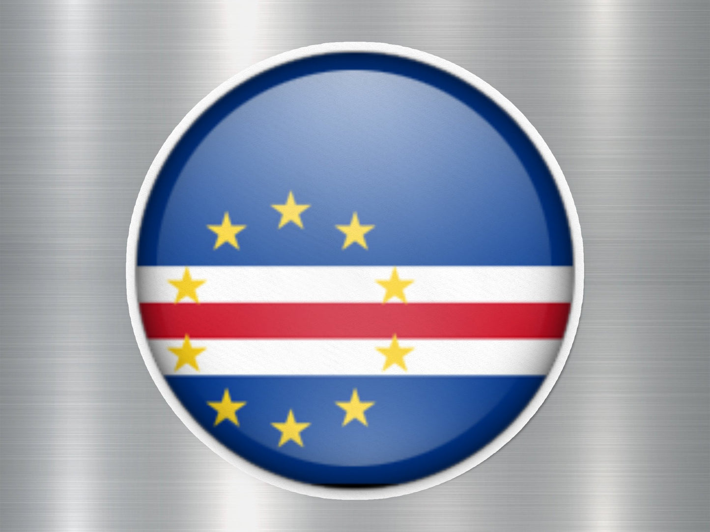 Wholesale Cape Verde Button Flag Sticker