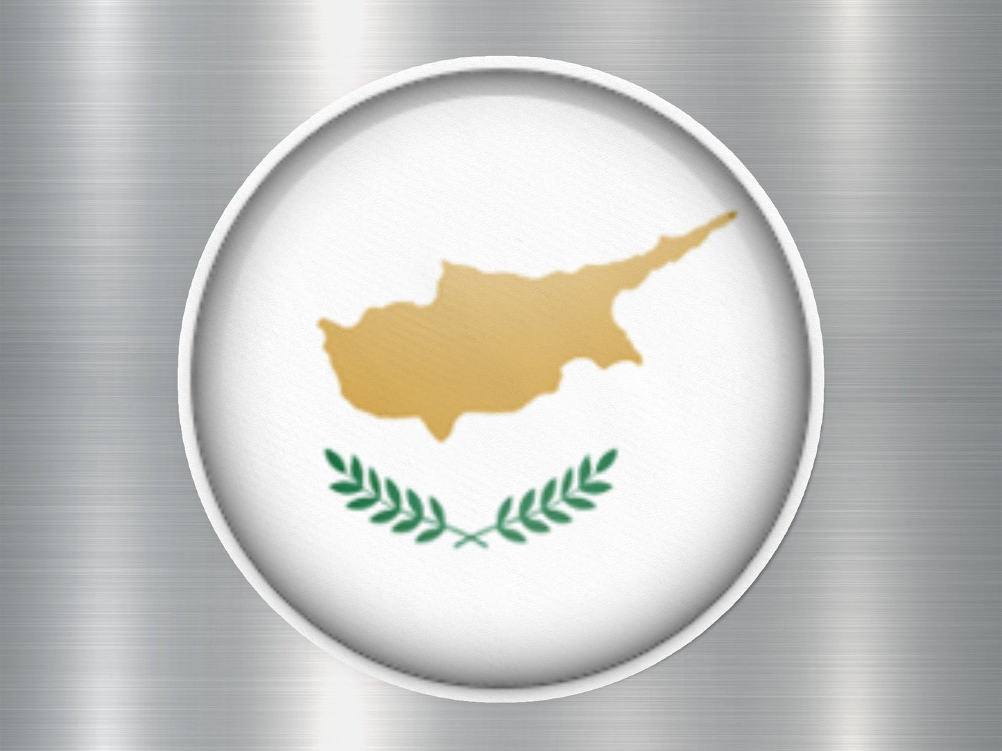 Wholesale Cyprus Button Flag Sticker
