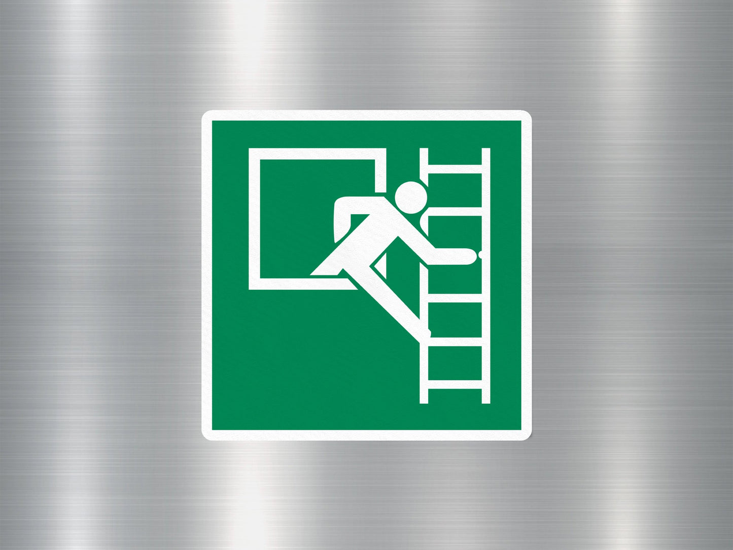 Wholesale Emergency Window with Escape Ladder Sign Sticker