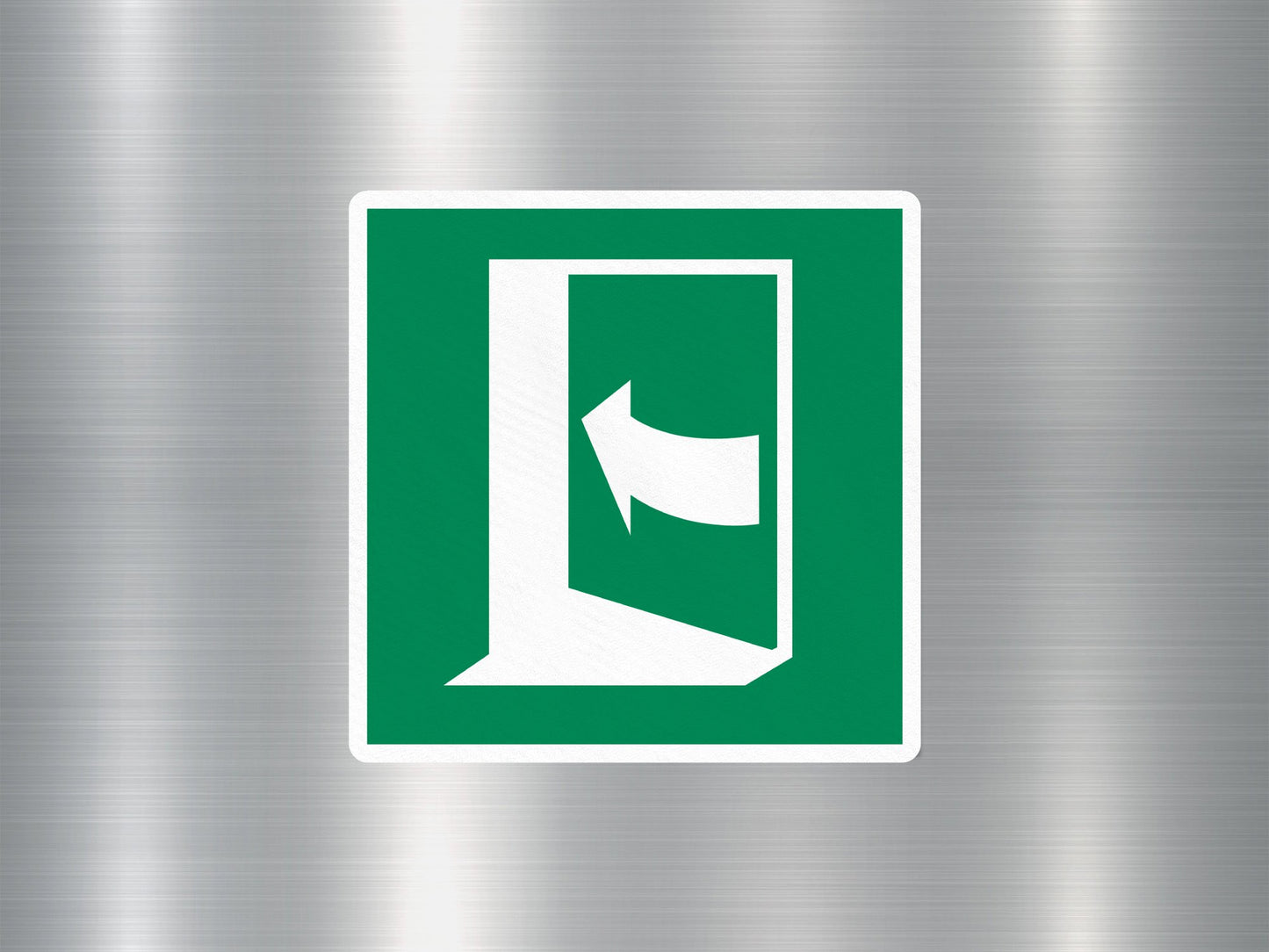Wholesale Door Opens By Pushing on The Right Hand Side Sign Sticker